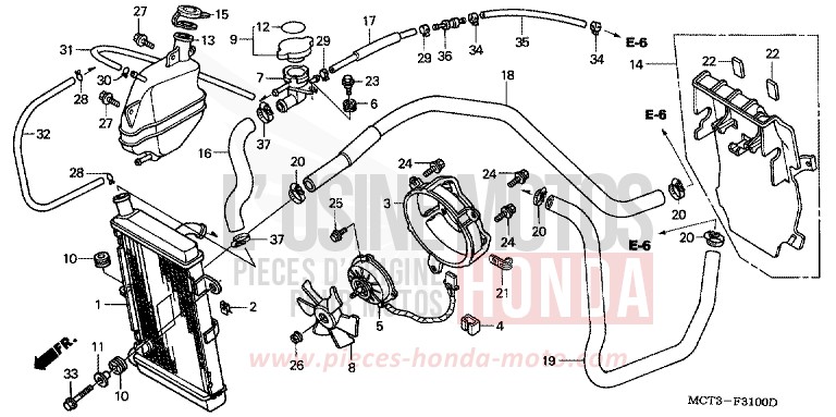 RADIATOR for Silver Wing DEGITAL SILVER METALLIC (NHA30) from 2005